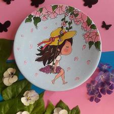 سفارش نقاشی فانتزی روی چوب و سفال