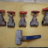 شیر فلکه برنجی سایز 1/2و3/4در حد نو