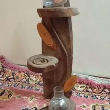 دیوار کوب چوبی جا شمعی بسیار شیک