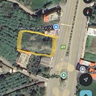 زمین 1207 متری بر 34متری جاده اصلی تجاری مسکونی سند تک برگ