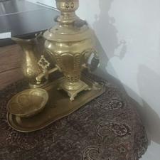 سماور زغالی مسی تمیز و سالم