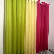 پرده حریر رنگی با آستر و میله پرده