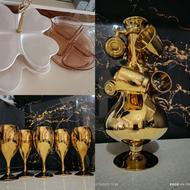 دکوری جام طلایی اردوخوری سرامیکی