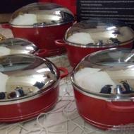 سرویس قابلمه چدن گرانیت گیاهی ایتالیا غذاخوری