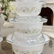 2 دست فنجان و نعلبکی ویکتوریای فرانسه سرویس 3 تایی قابلمه