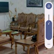 مبل نه نفره همراه با میزهای پذیرایی و میز وسط