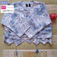 کت کوتاه آبی سورمه ای طرح دار