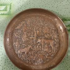 دیوارکوب مسی قدیمی قلمکاری