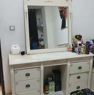 میز کنسول با آینه و دو عدد پاتختی