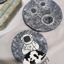 دیوارکوب 2 تیکه ماه و فضانورد