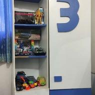 تخت نوجوان+کمد و ویترین+پاتختی