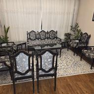 مبل پذیرایی 9نفره ومیزناهارخوری 8نفره بسیارتمیز