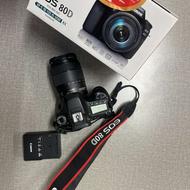 دوربین 80D canon +لنز 135-18