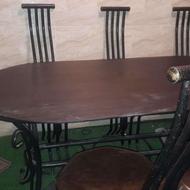 میز غذاخوری 6نفره فلزی