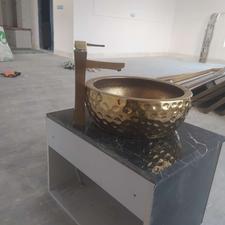 روشویی و دوش لوکس برنجی