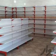 صد و بیست متر قفسه فلزی سفید قرمز دیواری در حد