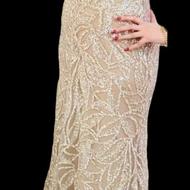 لباس مجلسی کرم طلایی