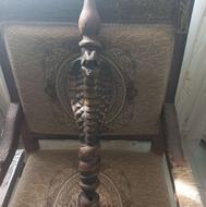 میانه قلیان چوبی خراطی شده با دست چوب گردو