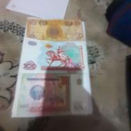 3عدد اسکناس500 cyM ازبکستان و2عدد1000 دینار عراق