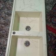 سینگ ظرفشویی سرامیکی در حد نو یکسال استفاده شده