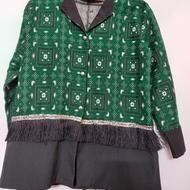 کت سبز طرح سوزن دوزی مناسب یلدا