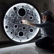 تابلو ماه برجسته(چراغ دار)