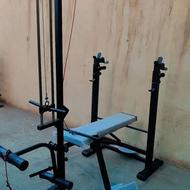 دستگاه بدنسازی 42کاره پروفیل 60با وزنه دمبل هالتر