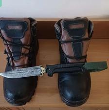 کفش نیم بوت چرم وچاقو قدیمی سایز43