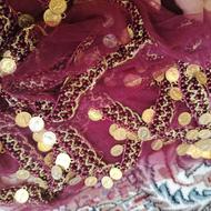 دستمال کردی با سکه های اصل