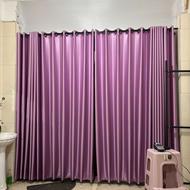 پرده صورتی خوشرنگ چین دار حلقه ایی