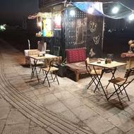 میز چوبی قهوه خانه