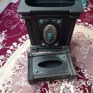 سطل آشغال و جا دستمال کاغذی