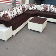 مبل ال دسته دار 7نفره مبل آسارا بارنگبندی باتخفیف ویژه س