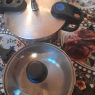 دیگ زودپز دوقلو درب پیرکس