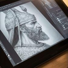 نقاشی سیاه‌قلم دیجیتالی از عکس شما خاص،