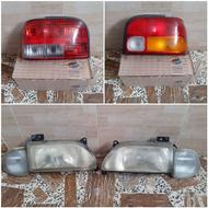 چراغ جلو و چراغ خطر پراید