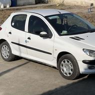 پژو206 تیپ 5 سفید مدل 89 کم کار فنی درجه یک استثنایی فوری