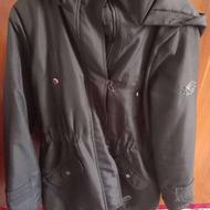 کاپشن مشکی کلاه دار