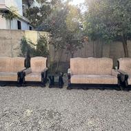 مبل 7 نفره با دو عدد میز عسلی و و میز وسط