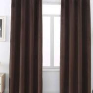 پرده پانچ قهوه ای دو عدد