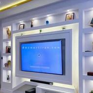 گچ کاری و جا ال سی دی با گچ