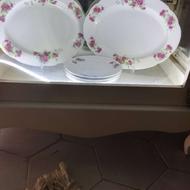 ظروف چینی گل سرخ قدیمی