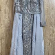 پیراهن مجلسی طوسی شیک سایز 46