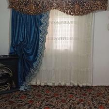 پرده با شال مخمل