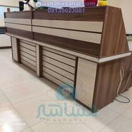 میز کانتر منشی و پیشخوان و ویترین