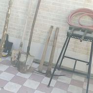 چهارپایه 80سانت،بیل نو ،کلنگ،پتک