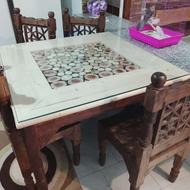 میز و صندلی ناهار خوری چوبی سنتی