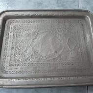 سماور گازی 20 لیتری برنجی سینی قلمزنی ورشو عتیقه