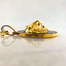 گردنبند برجسته و روکش طلای شیر