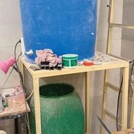 میز دستگاه برش گوهر تراشی، چهارپایه ،بشکه